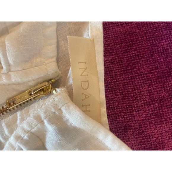 INDAH Karina Mini Dress White Linen SEXY BEACH VACATION RESORT Small S Bustier - Picture 4 of 9